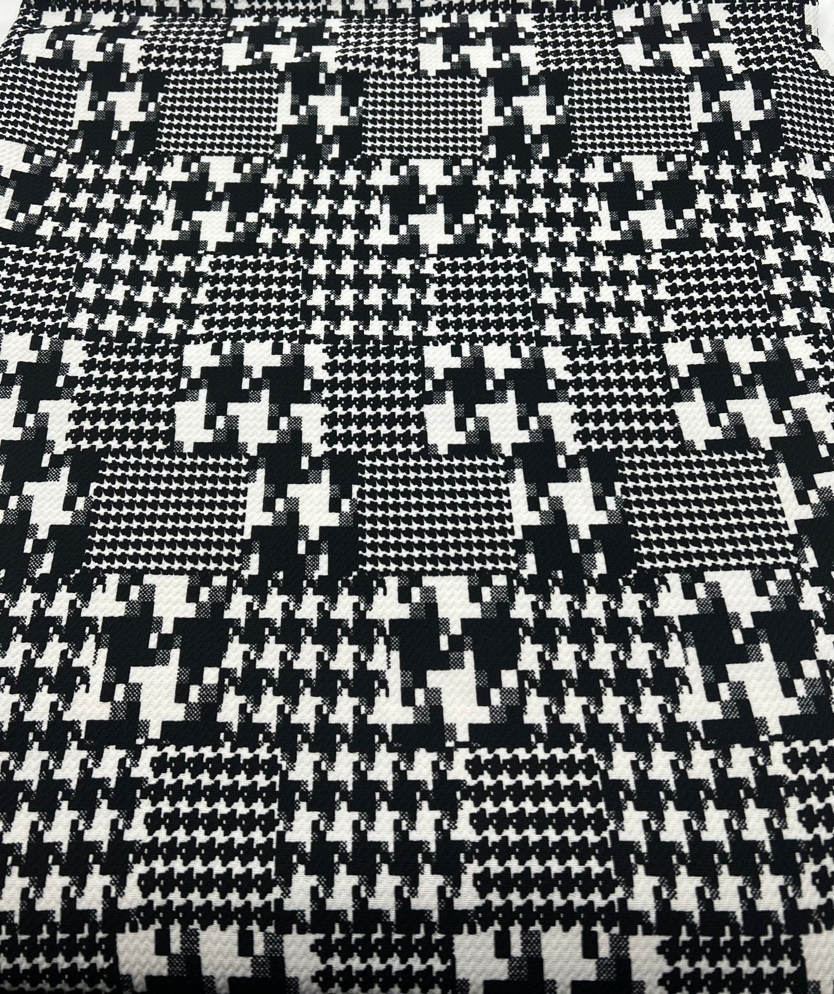 Black White Mix Print Liverpool Bullet Stretch Fabric - T9 Fabrics
